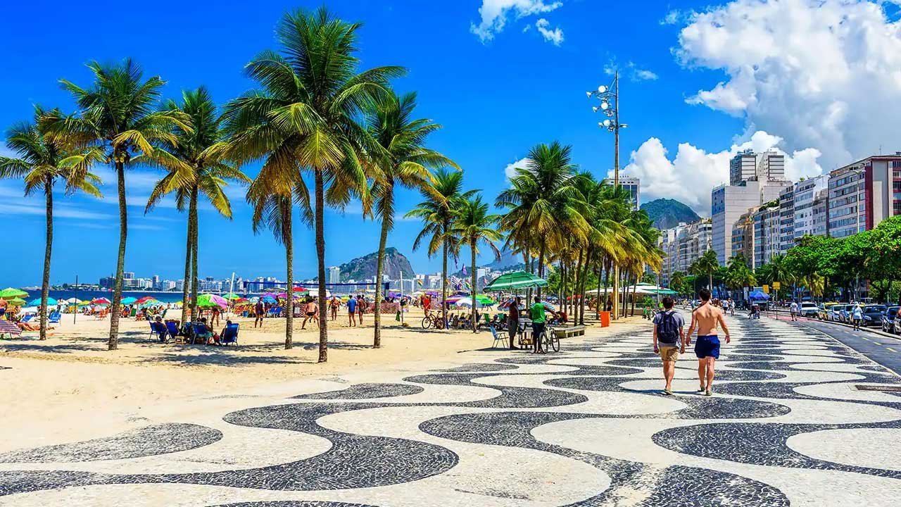 Praia de Copacabana no Rio de Janeiro